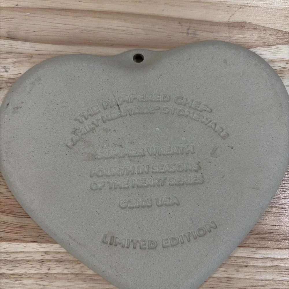 Pampered‎ Chef Summer Wreath Cookie Mold Stoneware 2003 4th Seasons Of The Heart